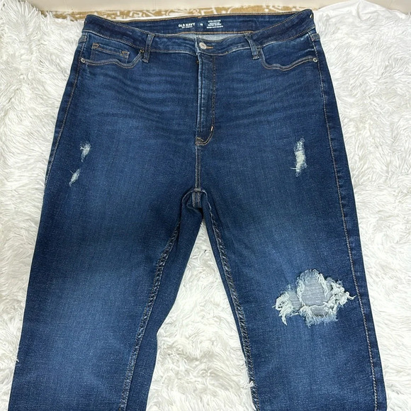 Old Navy Extra High Rise Rockstar Skinny Jeans Sz16     360 Stretch - Picture 1 of 10